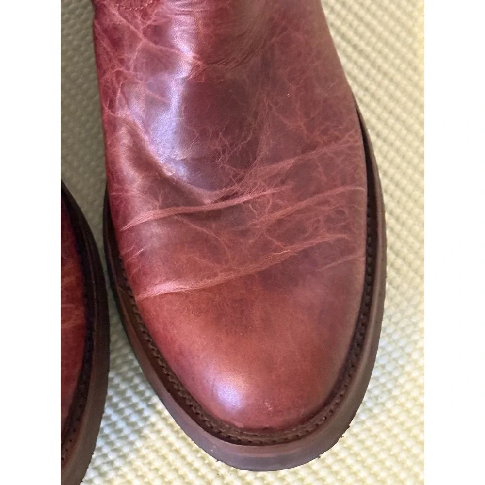 Men's EL General Brown Leather Cowboy Boots Size 8.5 USA Mexico Western